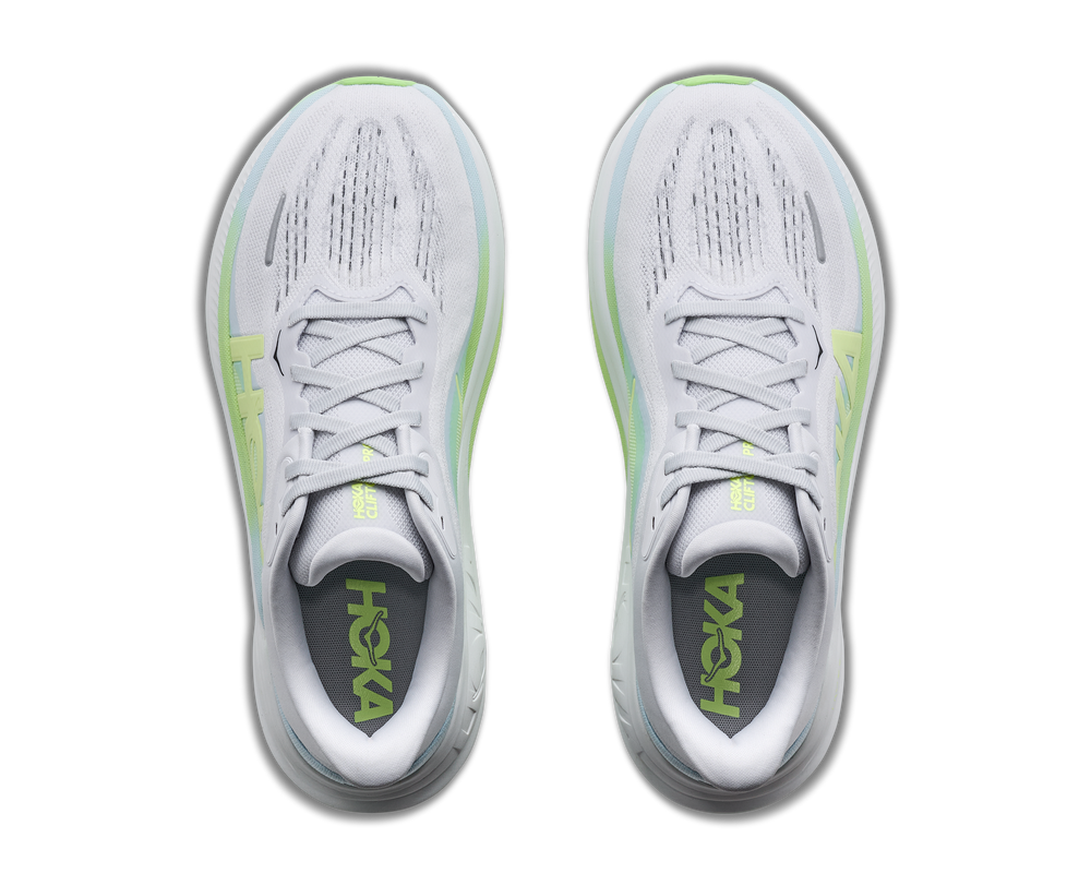 HOKA Women's Clifton Pro in GRY/NEO