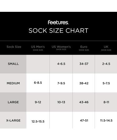 Feetures! Brand Socks Plantar Fasciitis Relief Sock Light Cushion in BLK