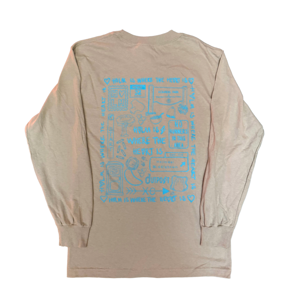 Outpost Running & Walking Co. Unisex 'Holm Is Where The Heart Is' Long Sleeve in BRN