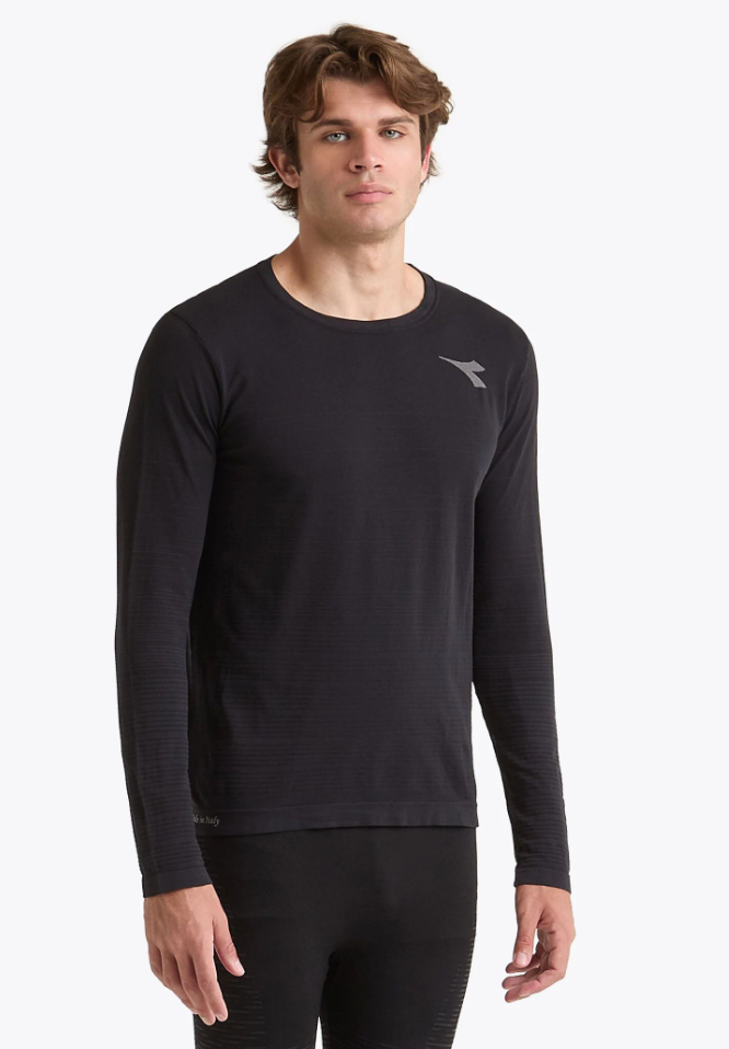 Diadora Men's Long Sleeve Stratuono in BLK