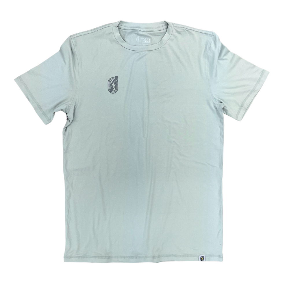 Sky Outpost Men's Tech Short Sleeve in HEA/AQU