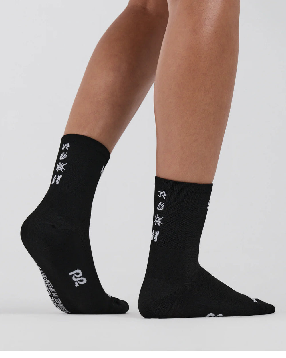 BANDIT RUNNING Lite Run Spring Motif Sock in BLK/WHT