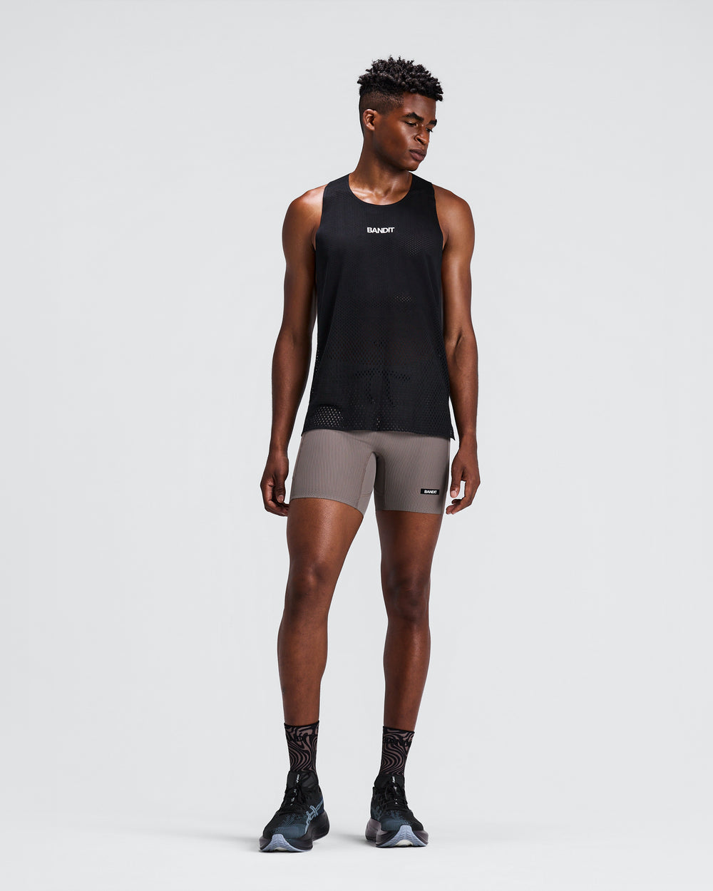 Bandit Running Men's Shredder Singlet in BLK