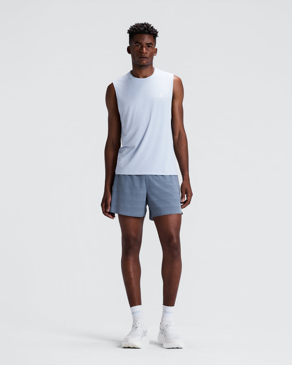 Bandit Running Men's Cooling Grid Short in STE/HOR