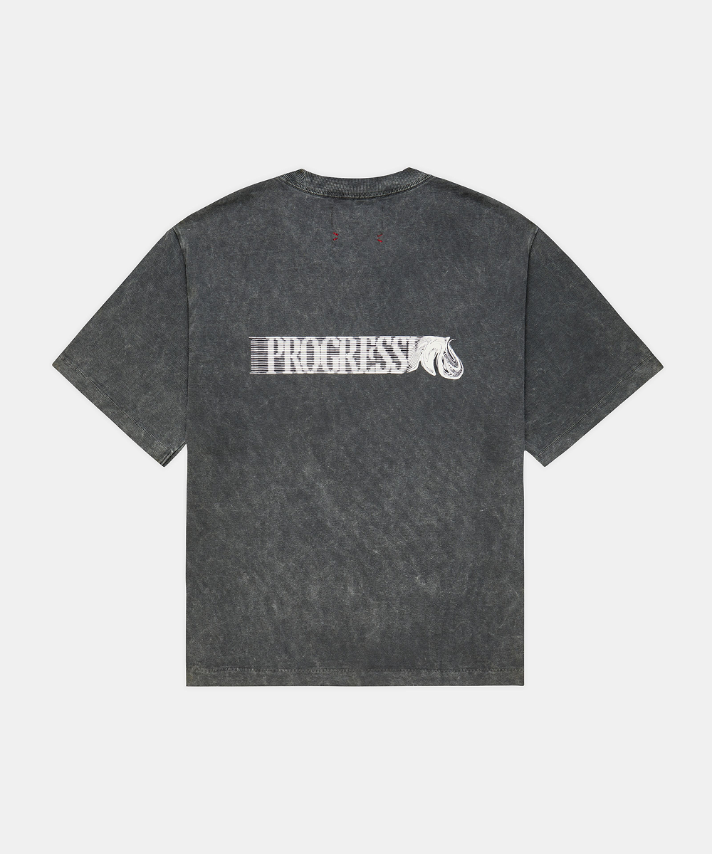 Bandit Running Unisex Heavyweight Tee in BLK/CHR