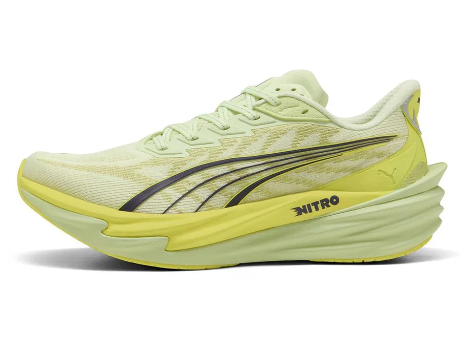 Puma Men's Deviate Nitro 4 running shoe in APP/LIM