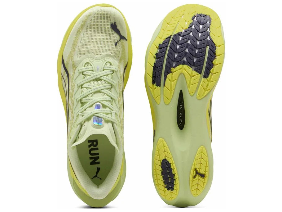 Puma Women's Deviate Nitro 4 running shoe in APP/LIM