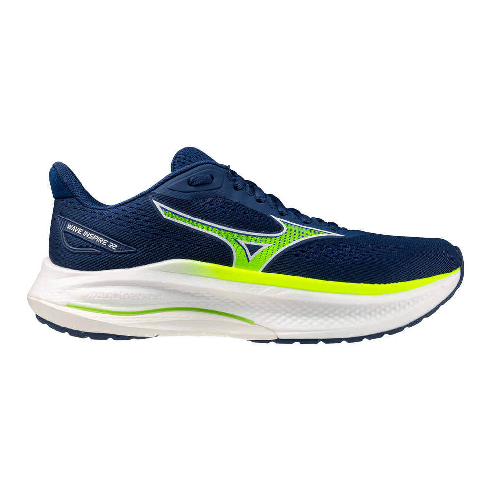 Mizuno Men's Wave Inspire 22 stability running shoe in GRY/BLK