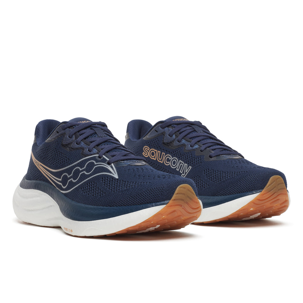 Saucony Men's Ride 19 running shoe in NAVY