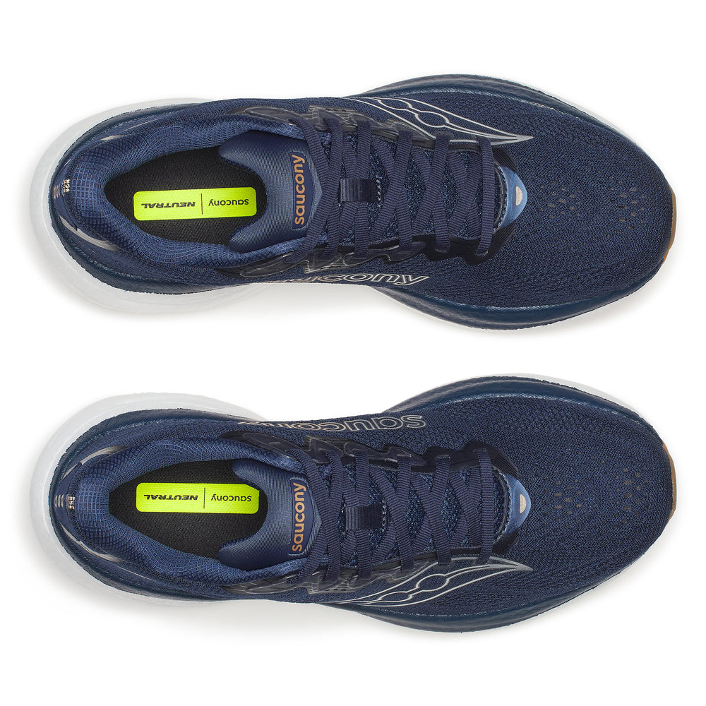 Saucony Men's Ride 19 running shoe in NAVY