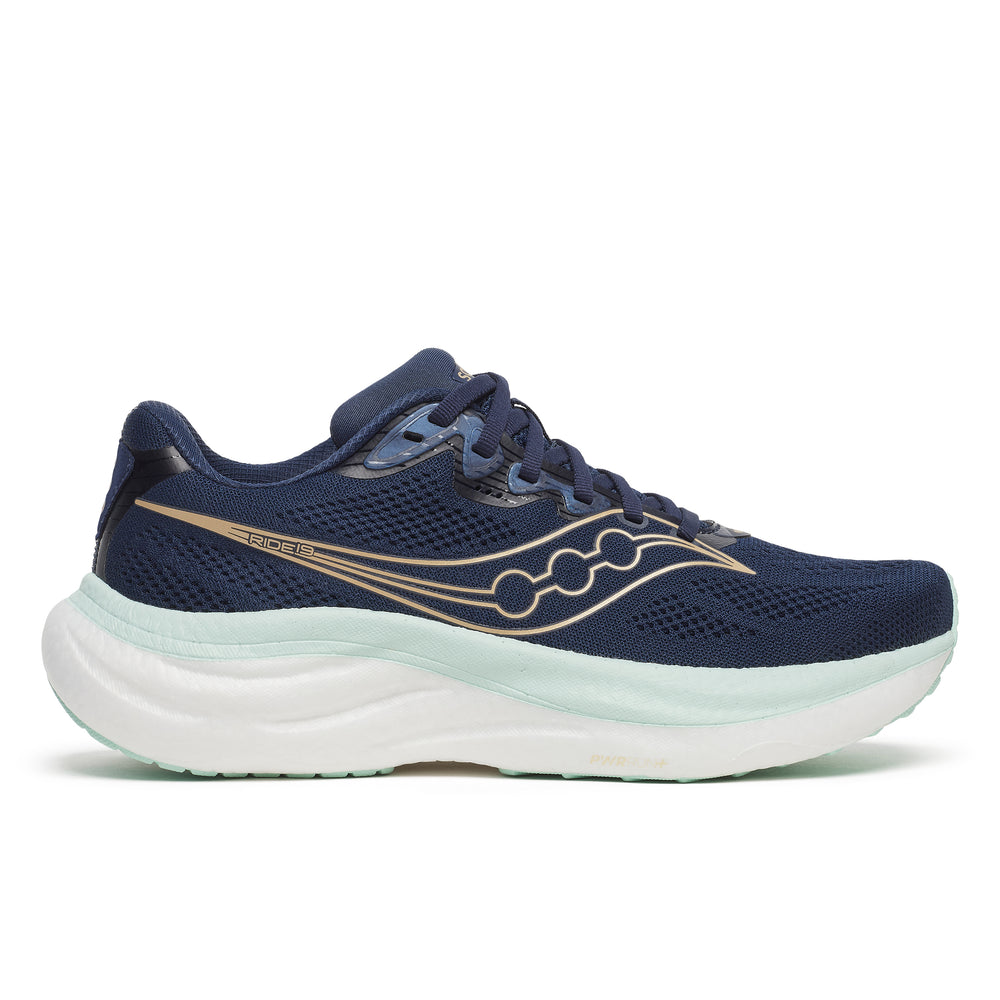 Saucony Womnen's Ride 19 neutral cushioned running shoe in VAN