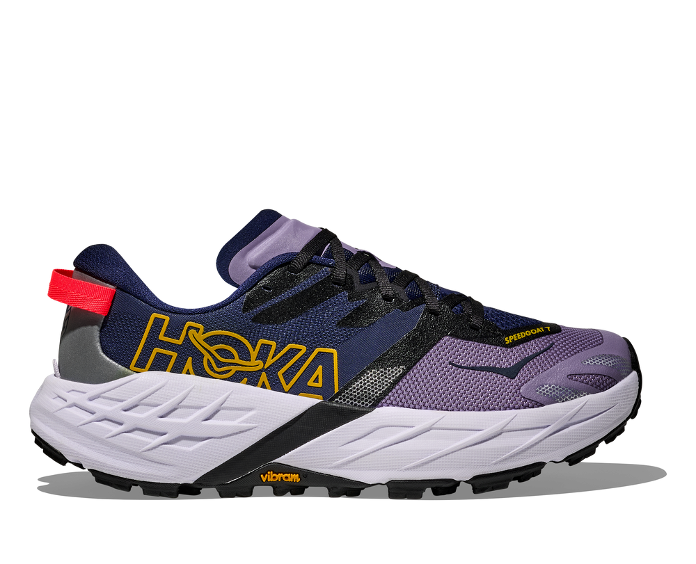 HOKA Women's Speedgoat 7 trail running shoe in JAM/GLO