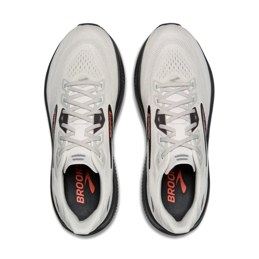 Brooks Running Men's Ghost 18 running shoe in Coconut/Pearl/Tigerlily