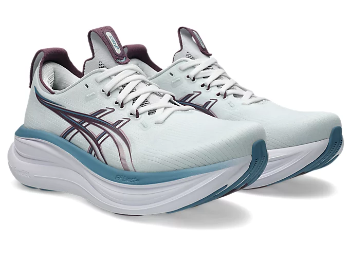 Asics America Women's Gel Nimbus 28 running shoe in ARC/VEL