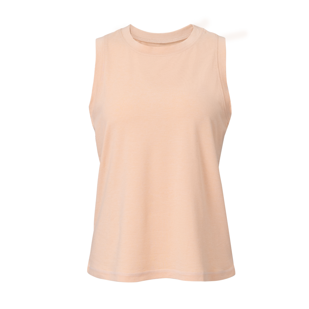Sky Women's Tech Highneck Tank in PEA/KEE