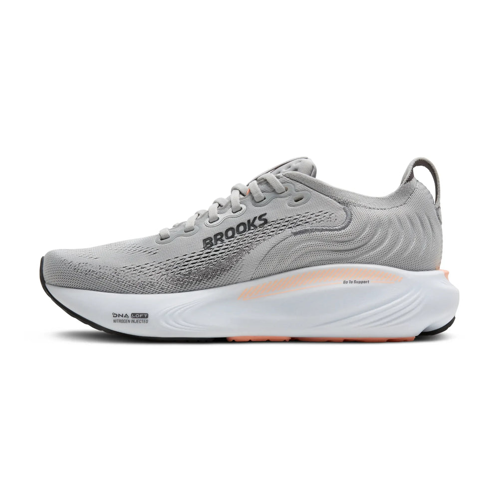 Brooks Women's Adrenaline Gts 25 in Grey/Blackened Pearl/Coral