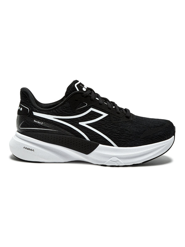 Diadora Men's Nucleo 2 neutral cushioned running shoe in BLK/WHT