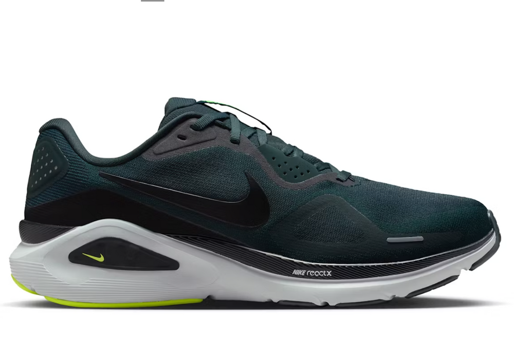 Nike Men's Structure 26 stability running shoe in SEA/VOLT