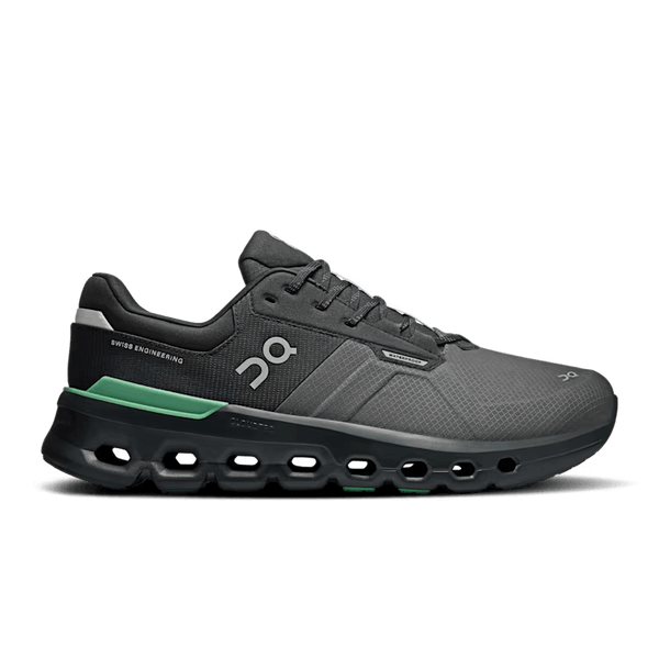 On Men's Cloudrunner 2 Waterproof neutral cushioned running shoe in ECL/ROS