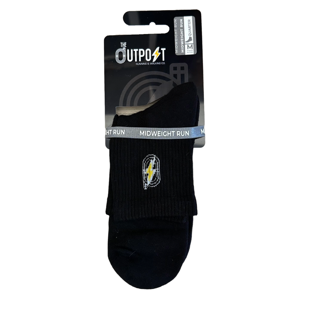 Sky Manufacturing Outpost Run Quarter Sock in BLK