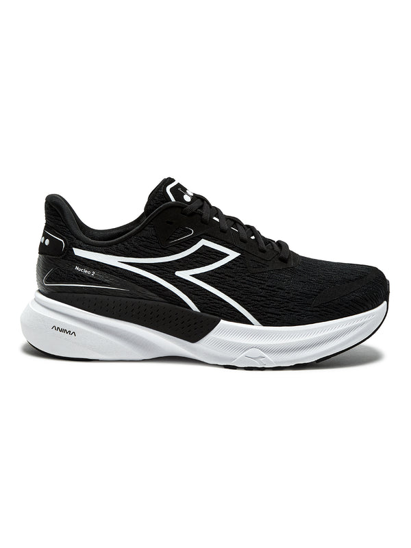 Diadora Women's Nucleo 2 neutral cushioned running shoe in BLK/WHT