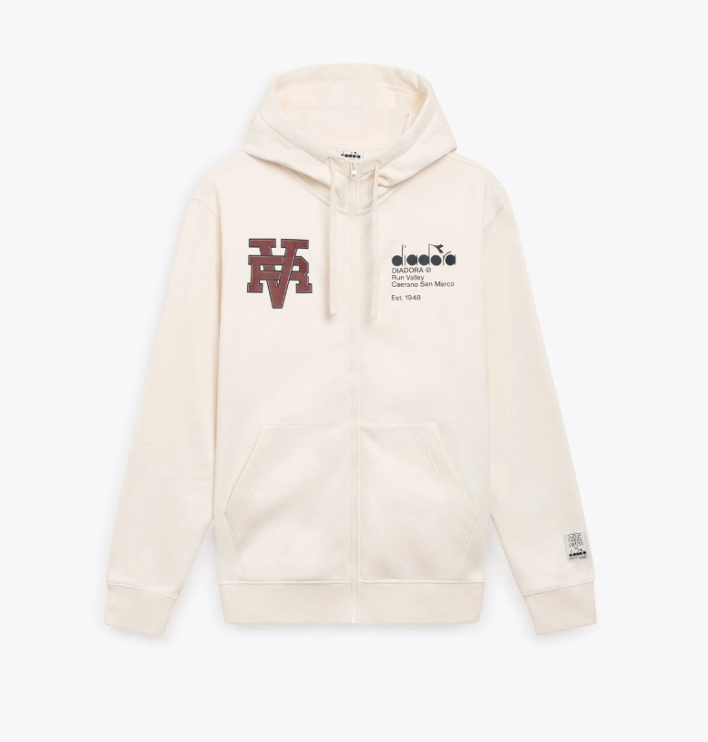 Diadora Men's Run Valley Zip Up in WHI