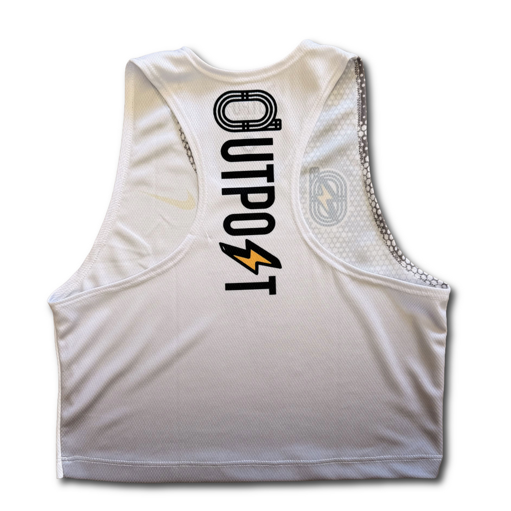 Nike, Inc. Women's Race Crop in WHT/BLK/SWO