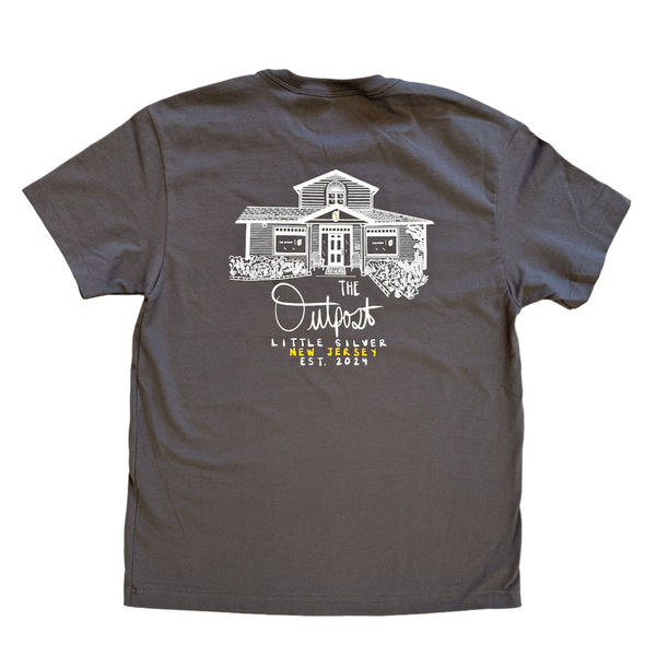Outpost Running & Walking Co. Unisex Storefront Tee in GRY