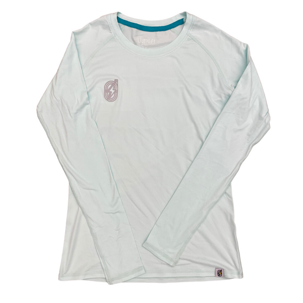 Sky Women's Outpost Tech Long Sleeve in Heather Skylight