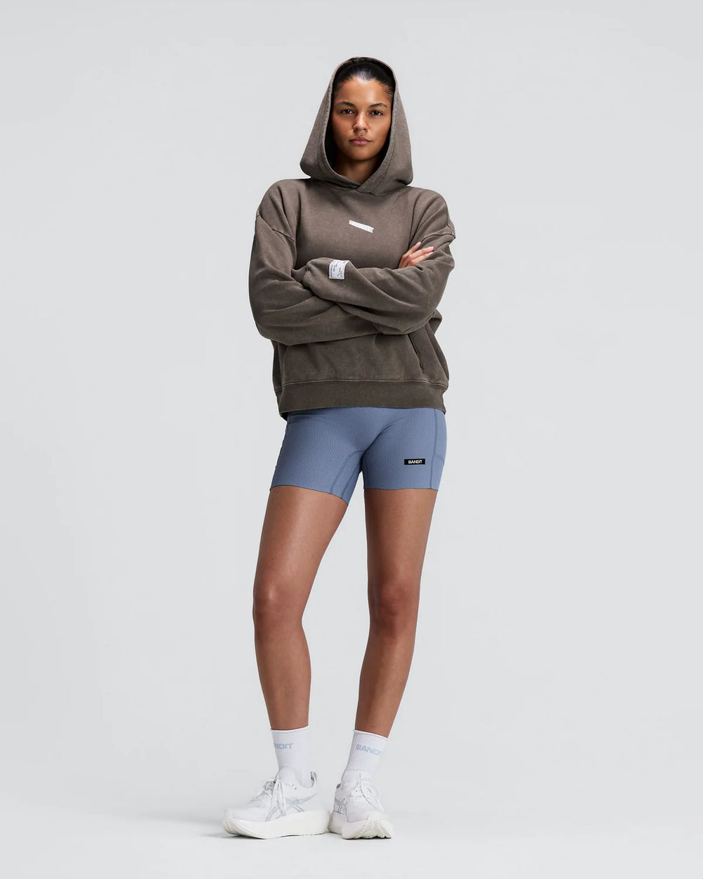Bandit Running Unisex Chroma Wash Hoodie in COCOA
