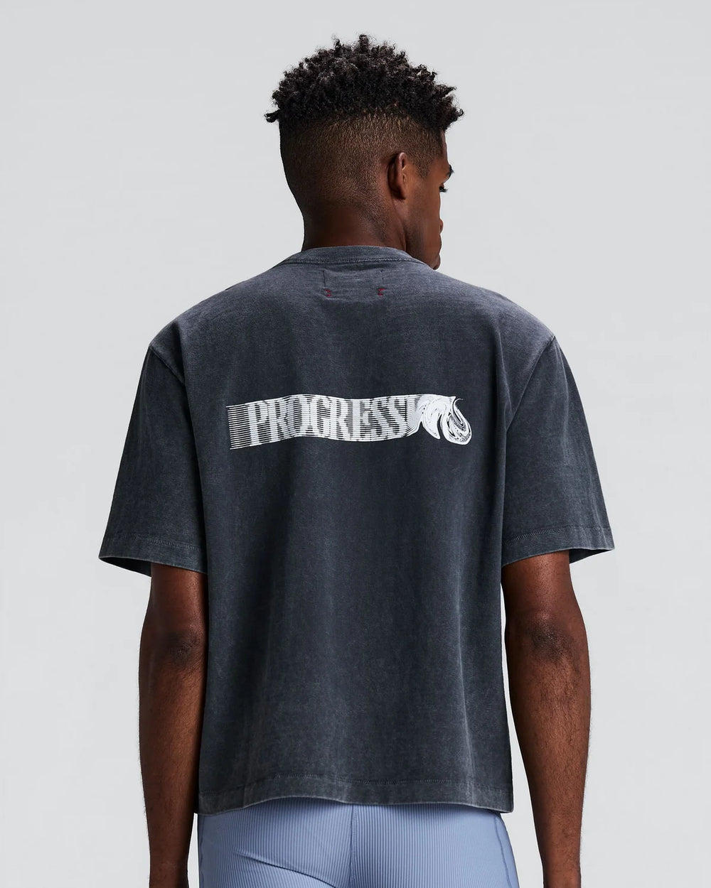 Bandit Running Unisex Heavyweight Tee in BLK/CHR