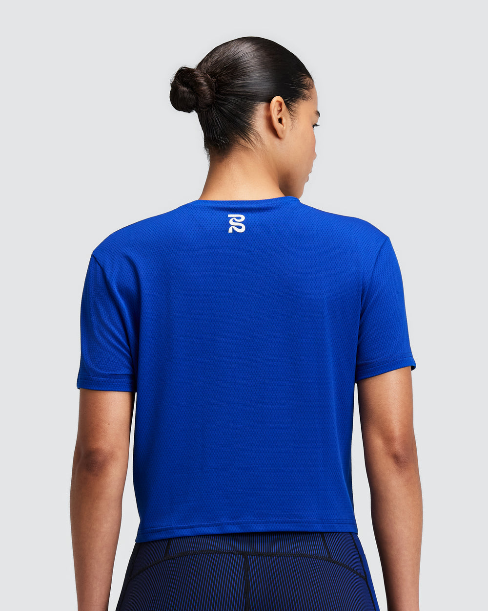 Bandit Running Women's Micromesh Crop Tee in BAUHAUS