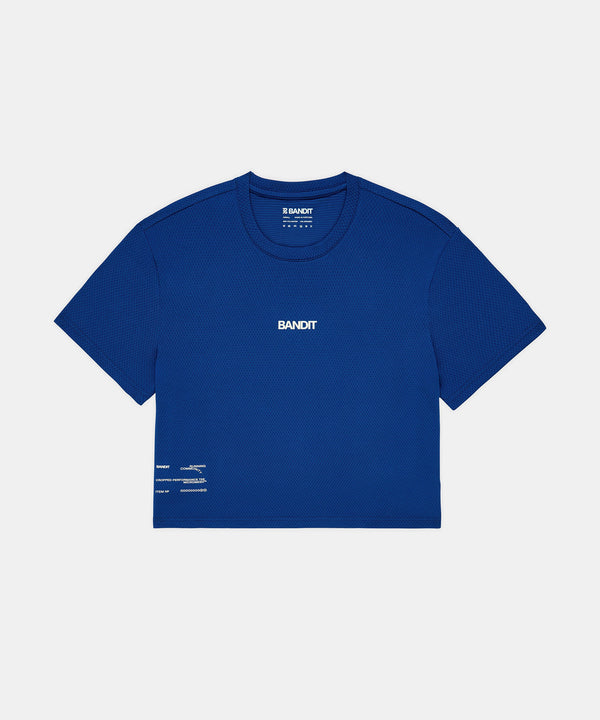 Bandit Running Women's Micromesh Crop Tee in BAUHAUS