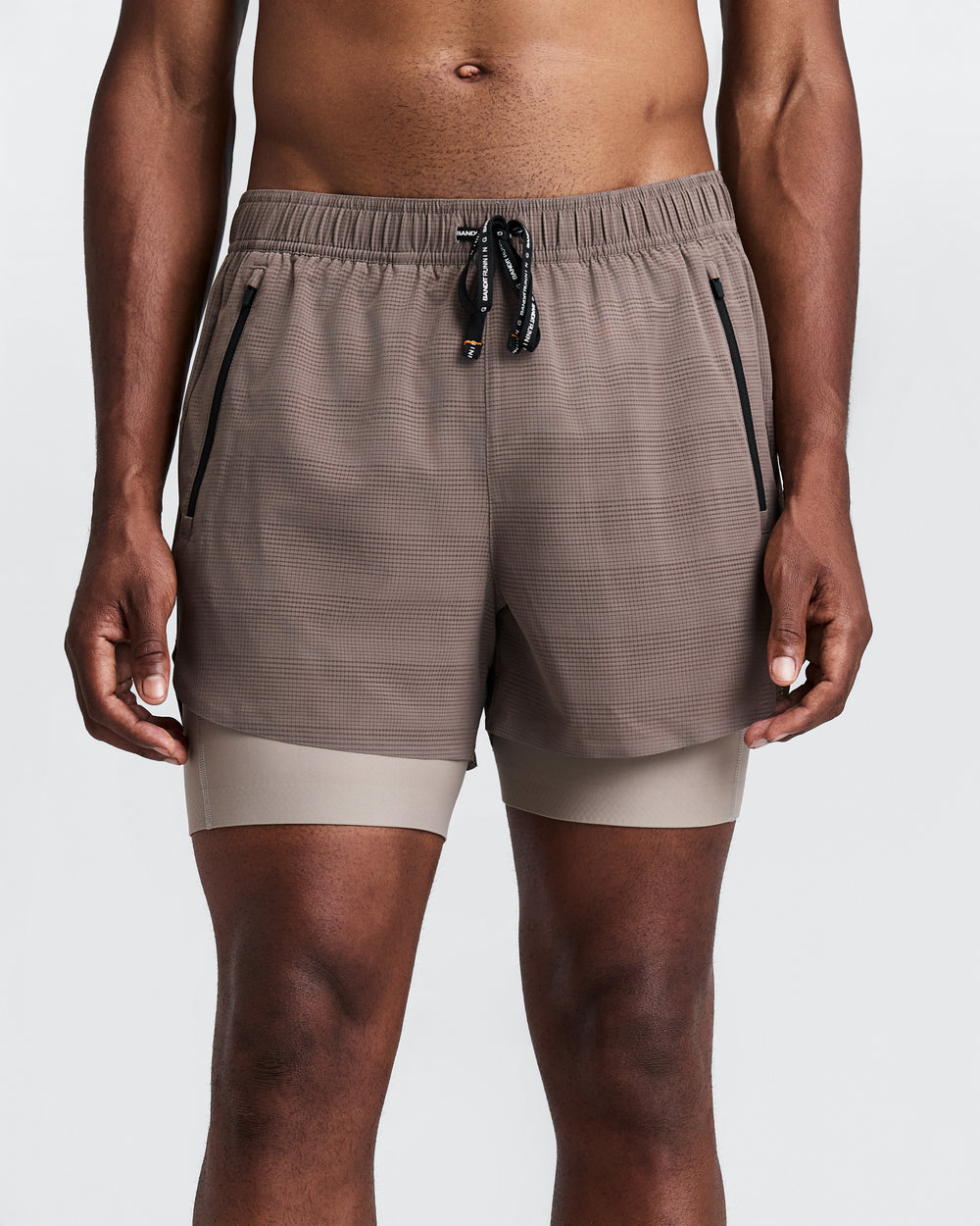 Bandit Running Men's CoolGrid Duo Short in COCOA