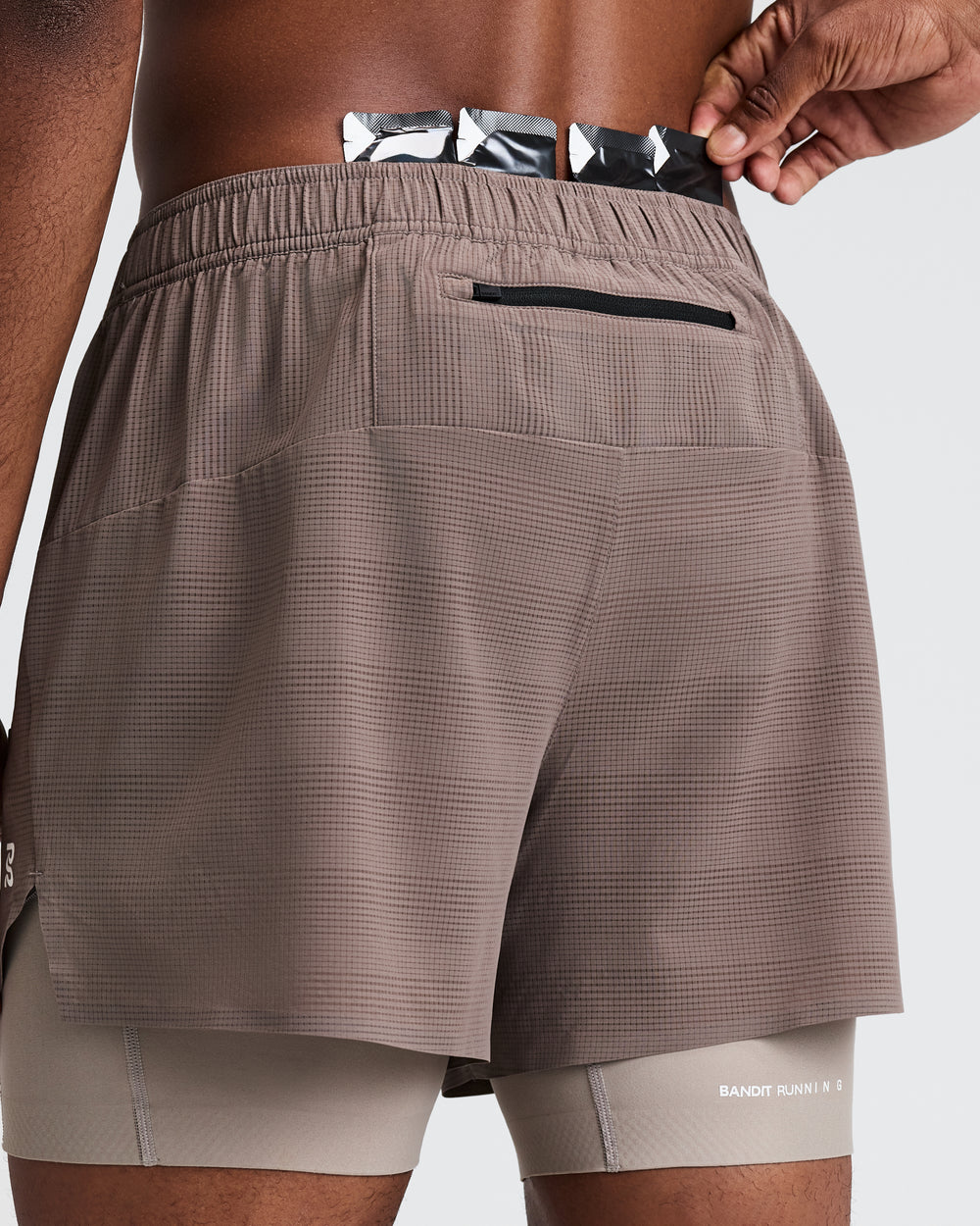 Bandit Running Men's CoolGrid Duo Short in COCOA