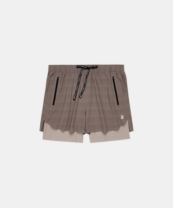 Bandit Running Men's CoolGrid Duo Short in COCOA