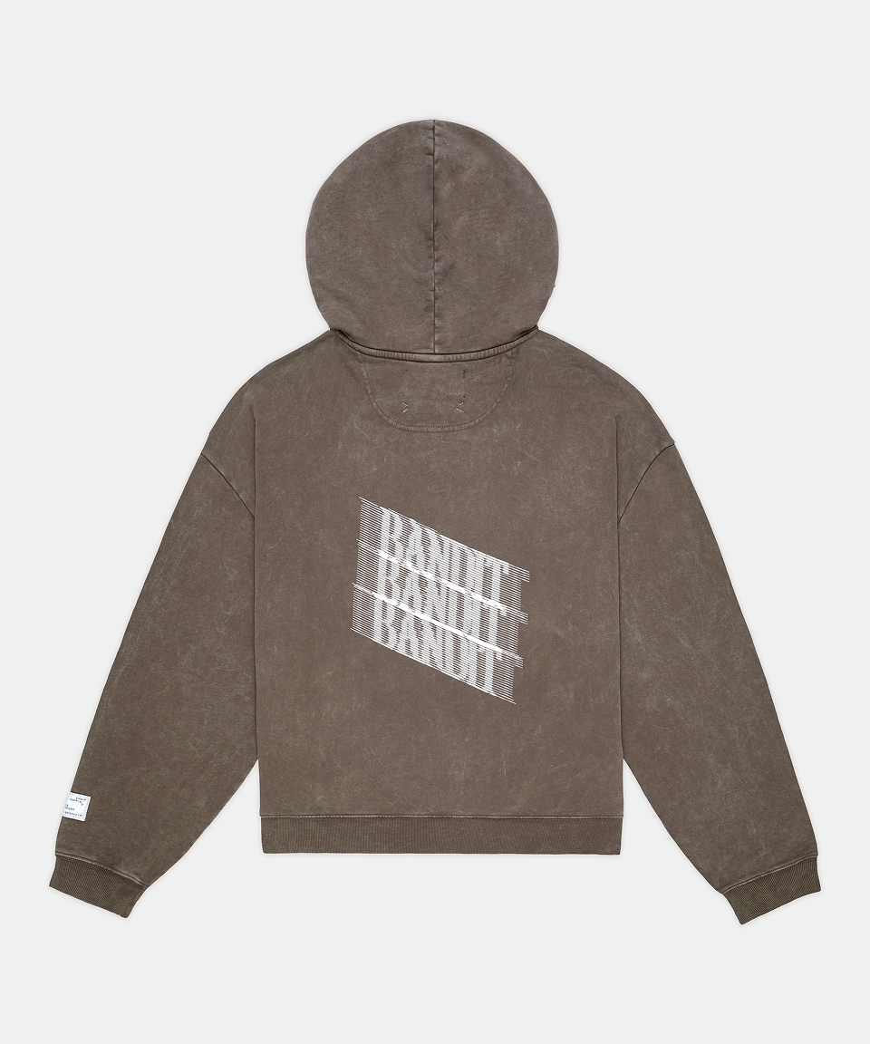 Bandit Running Unisex Chroma Wash Hoodie in COCOA