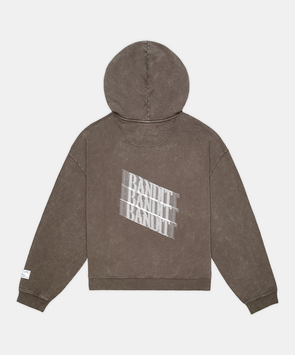 Bandit Running Unisex Chroma Wash Hoodie in COCOA