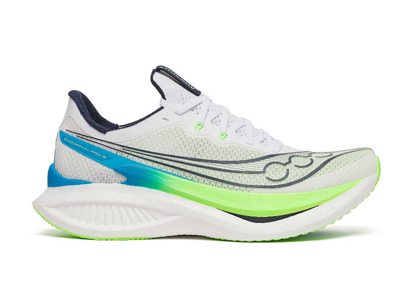 Saucony Men's Endorphin Pro 5 neutral cushioned running shoe in WHT/SLI