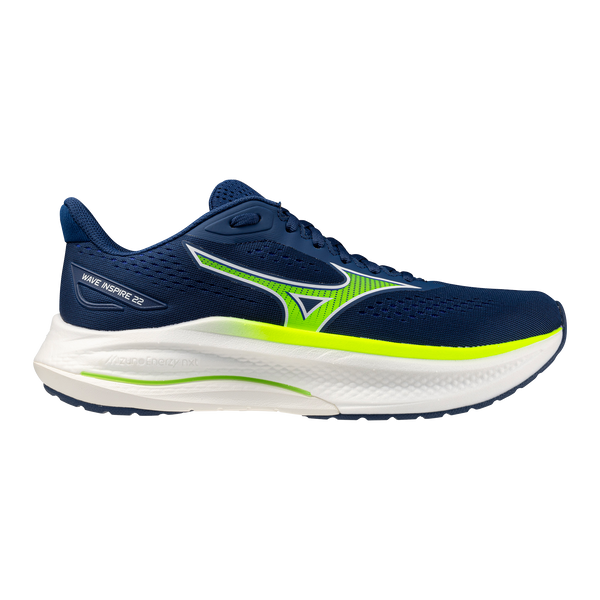 Mizuno Men's Wave Inspire 22 stability running shoe in GRY/BLK