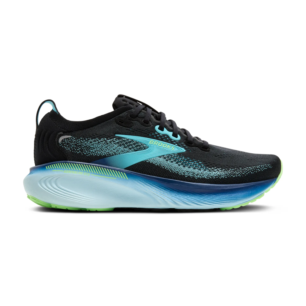 Brooks Men's Adrenaline Gts 25 stability running shoe in Black/Ipanema/Mint