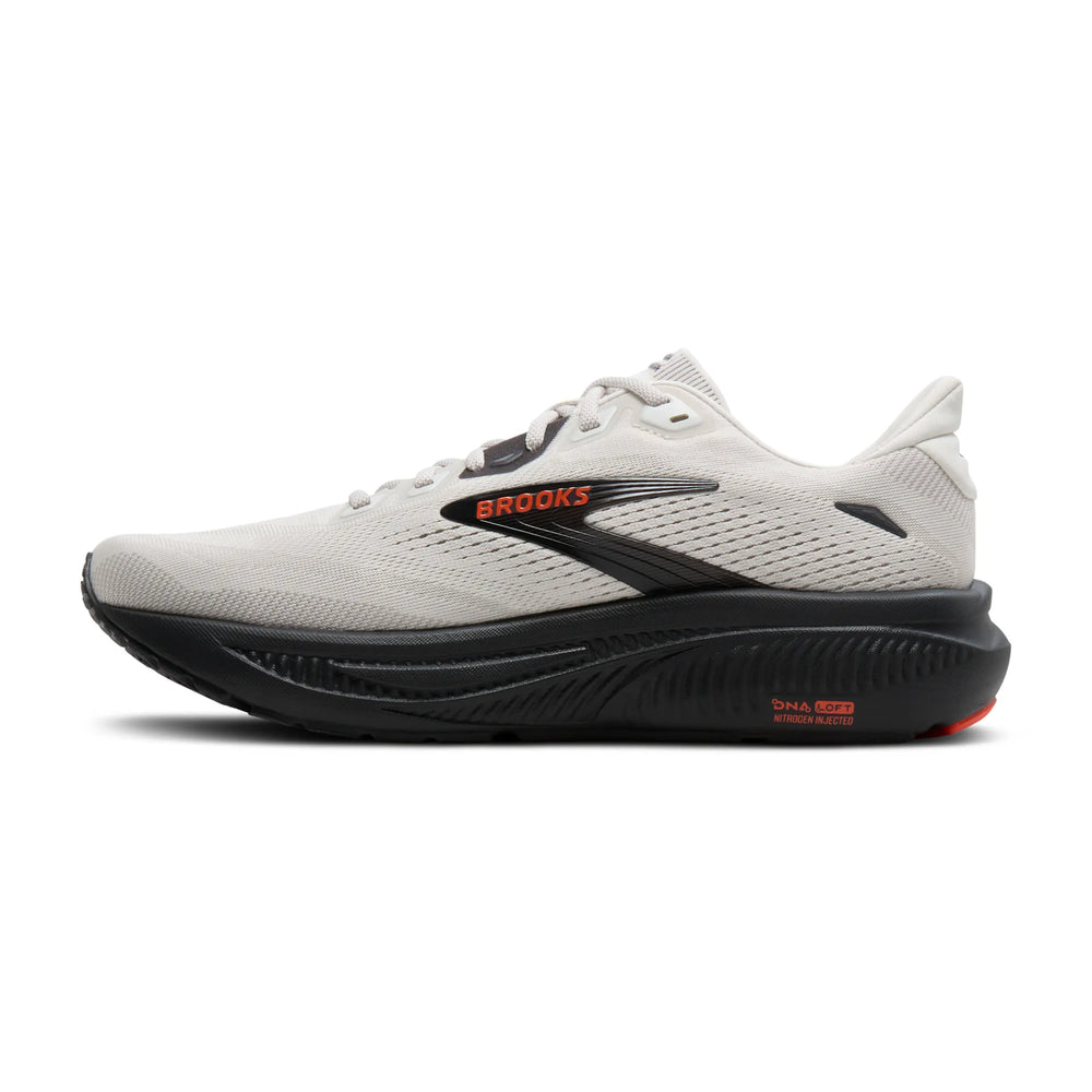 Brooks Running Men's Ghost 18 running shoe in Coconut/Pearl/Tigerlily