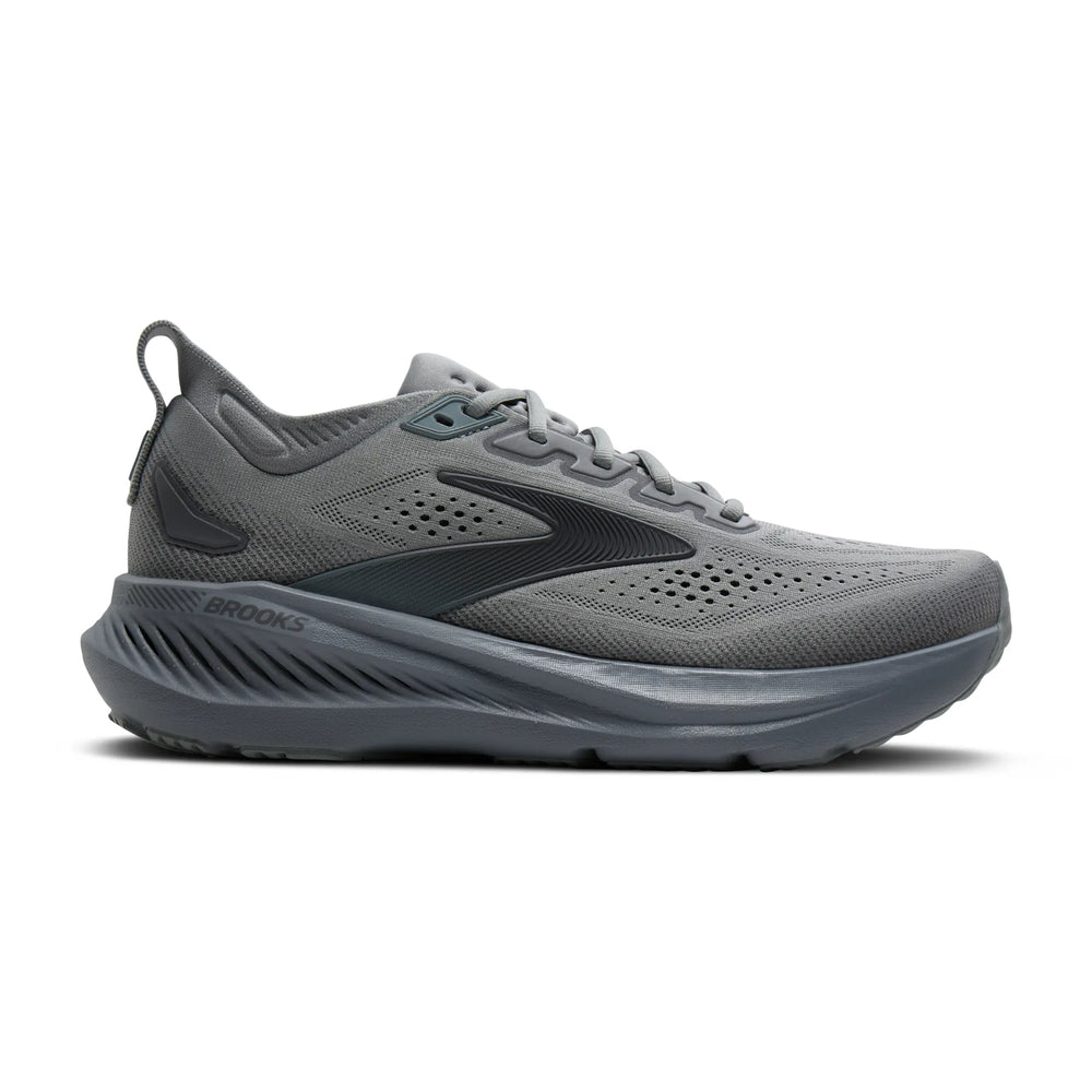 Brooks Men's Glycerin Gts 23 stability running shoe in GRY/BLK/PRL