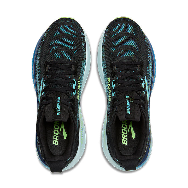 Brooks Running Men's Adrenaline Gts 25 running shoe in Black/Ipanema/Mint