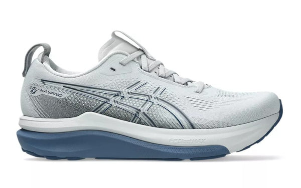 ASICS Men's Gel Kayano 33 stability running shoe in GRY/NVY