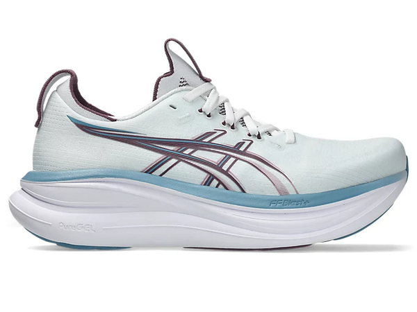 ASICS Women's Gel Nimbus 28 neutral cushioned running shoe in ARC/VEL