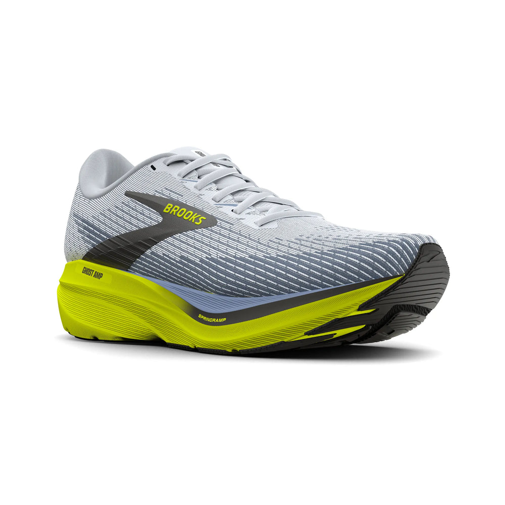 Brooks Men's Ghost Amp in WHT/BLU/NIG