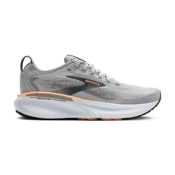 Brooks Women's Adrenaline Gts 25 in Grey/Blackened Pearl/Coral